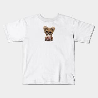 Cheetah Cub Playing With Football Kids T-Shirt